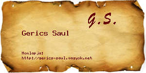Gerics Saul névjegykártya